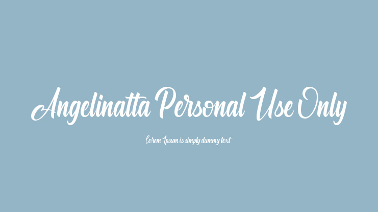 Angelinatta Personal Use Only Font