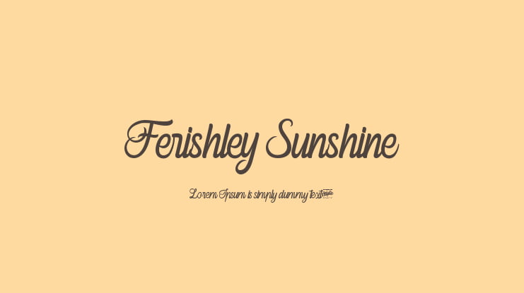 Ferishley Sunshine Font
