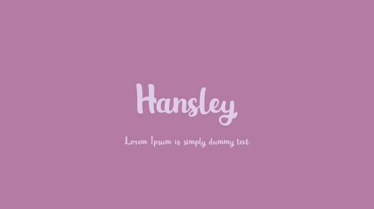 Hansley Font