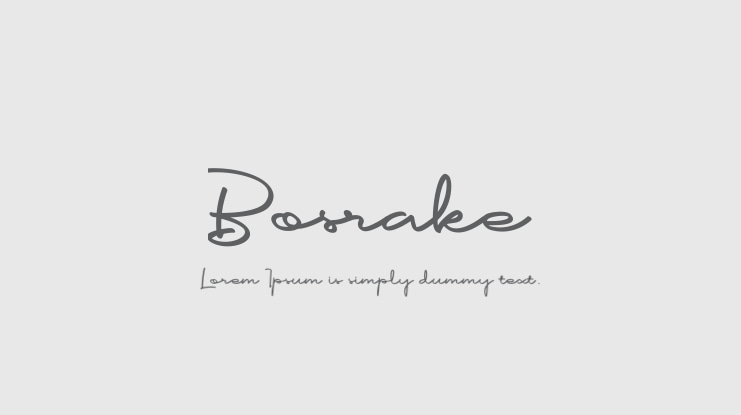 Bosrake Font