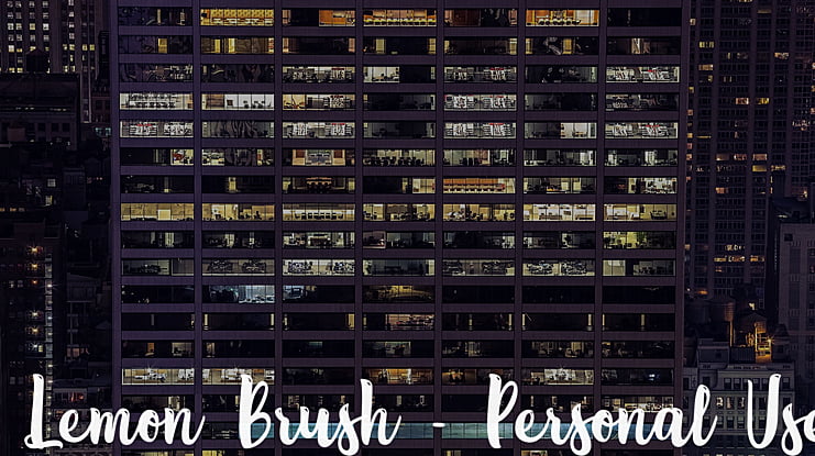 Lemon Brush - Personal Use Font