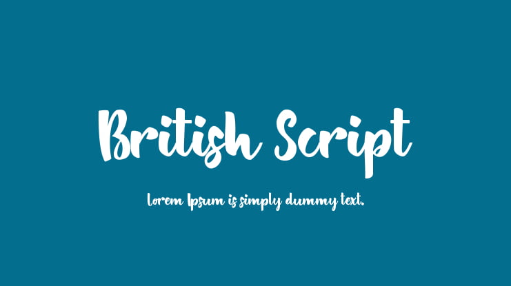 British Script Font