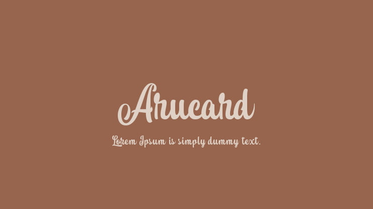Arucard Font