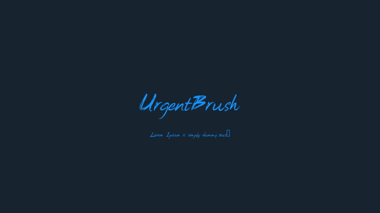 UrgentBrush Font