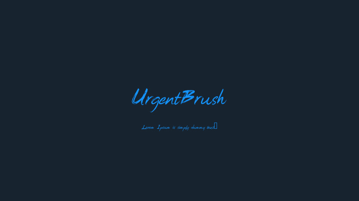 UrgentBrush Font