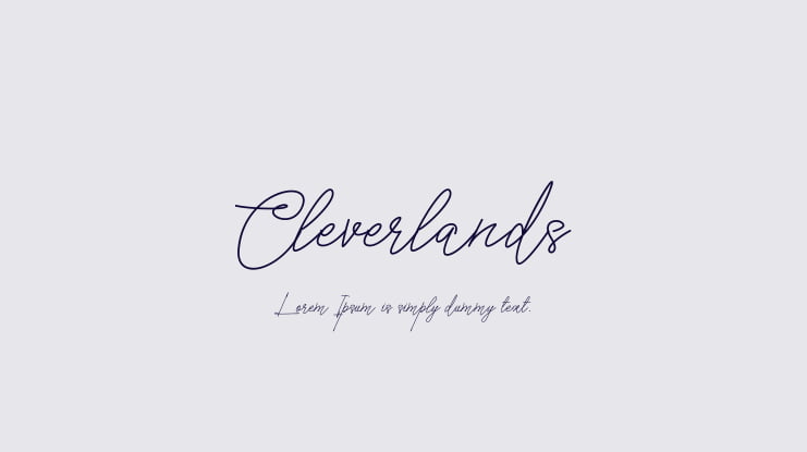 Cleverlands Font