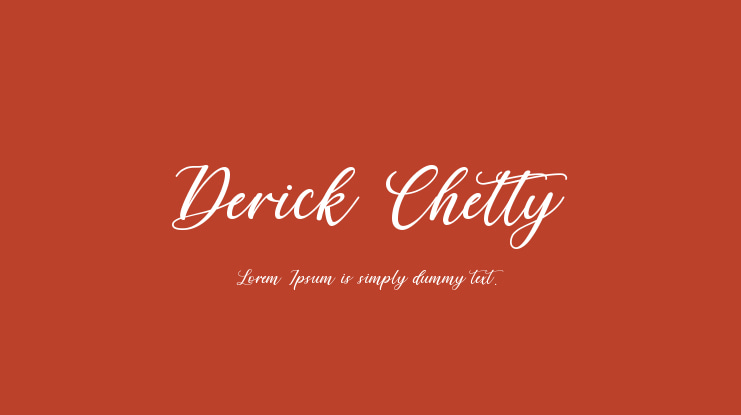 Derick Chetty Font