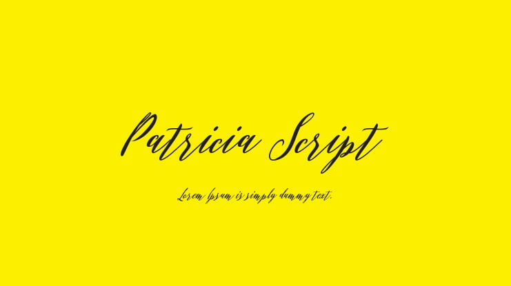 Patricia Script Font