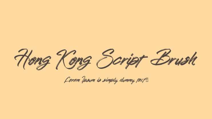Hong Kong Script Brush Font