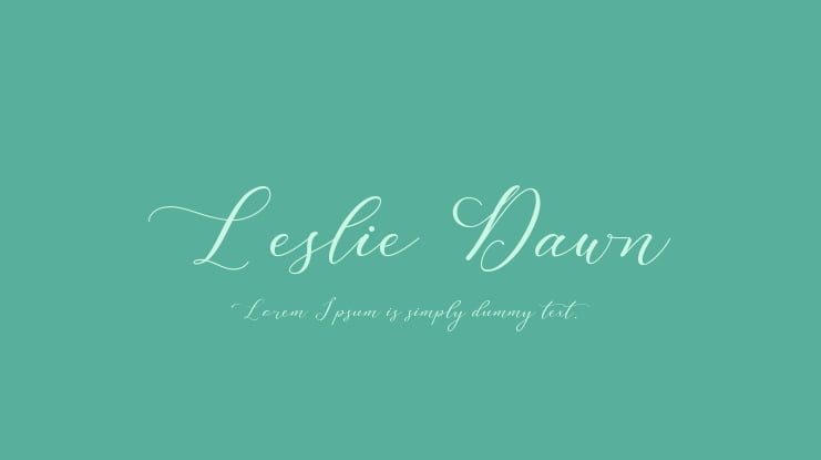 Leslie Dawn Font Family