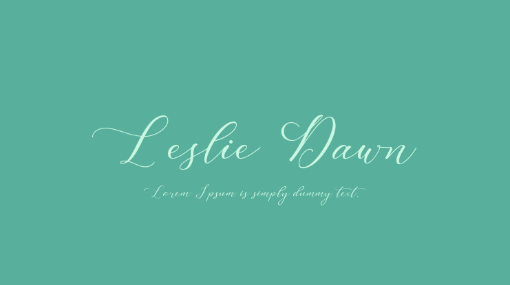 Leslie Dawn Font Family