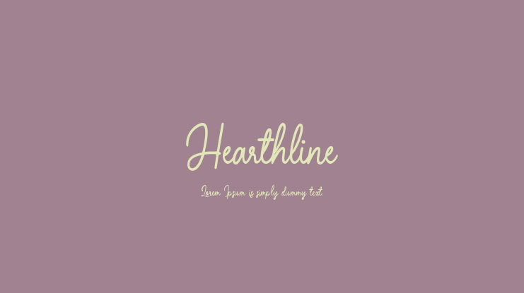 Hearthline Font