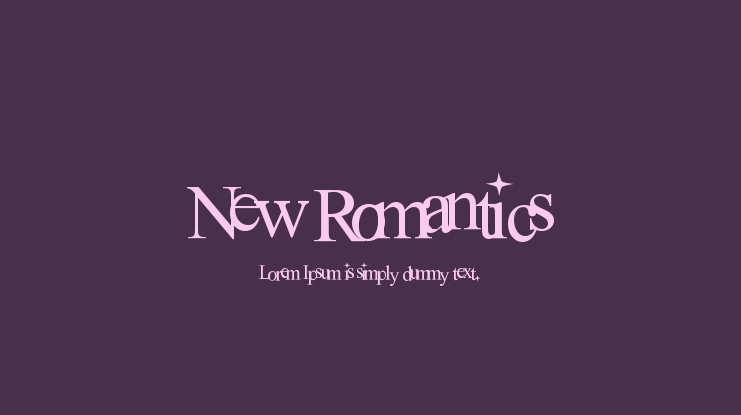 New Romantics Font