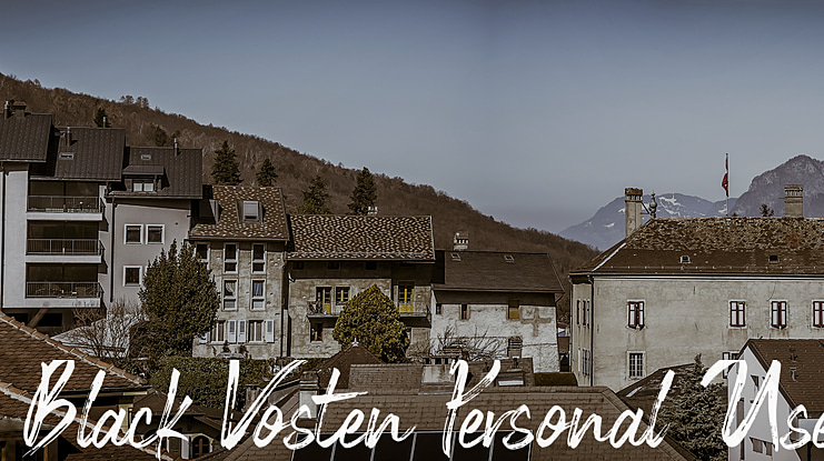 Black Vosten Personal Use Font