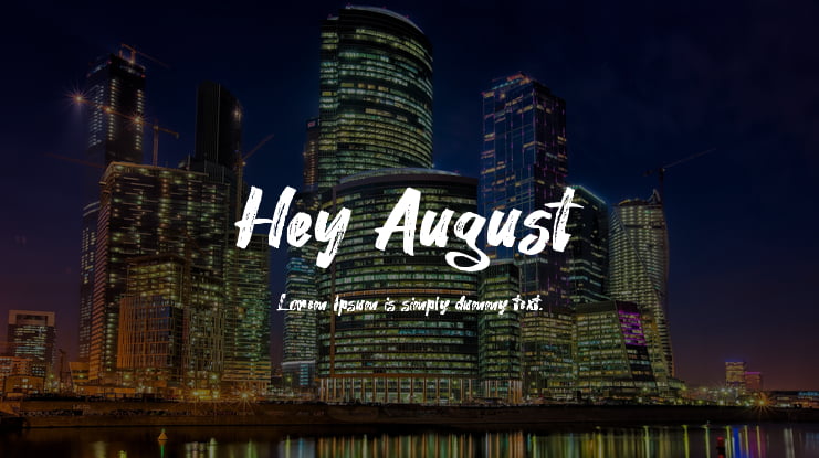 Hey August Font