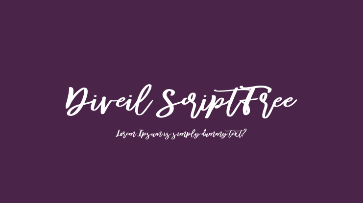 Diveil ScriptFree Font