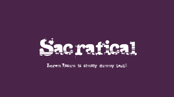 Sacrafical Font