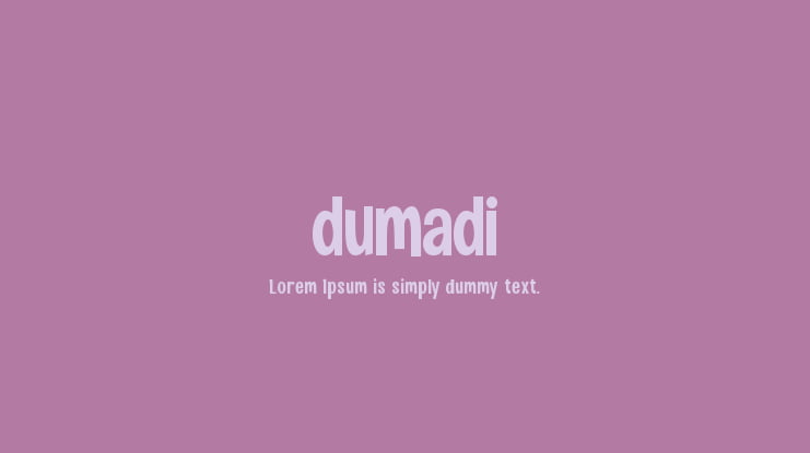 dumadi Font