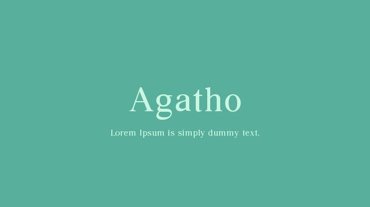 Agatho Font Family