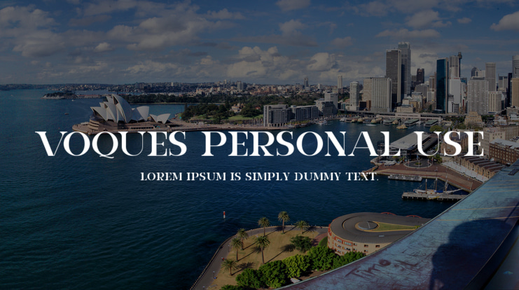 VOQUES Personal Use Font