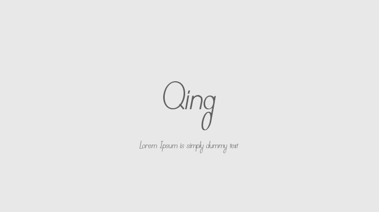 Qing Font