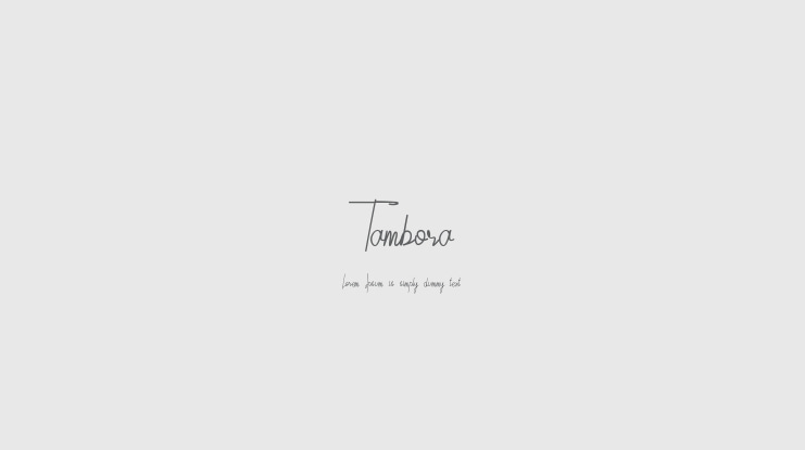 Tambora Font