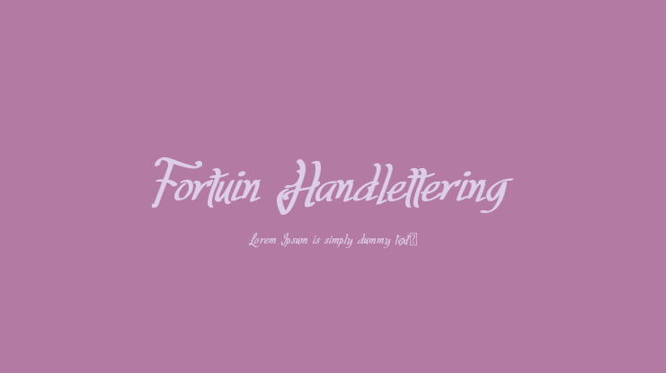 Fortuin Handlettering Font