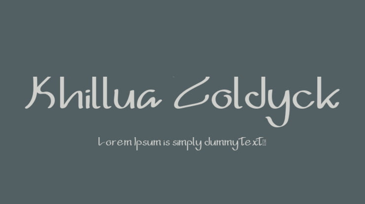 Khillua Zoldyck Font