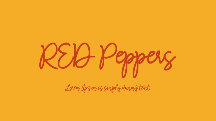 RED Peppers Font