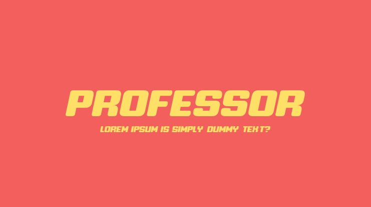 Professor Font Family