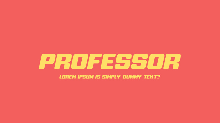 Professor Font Family