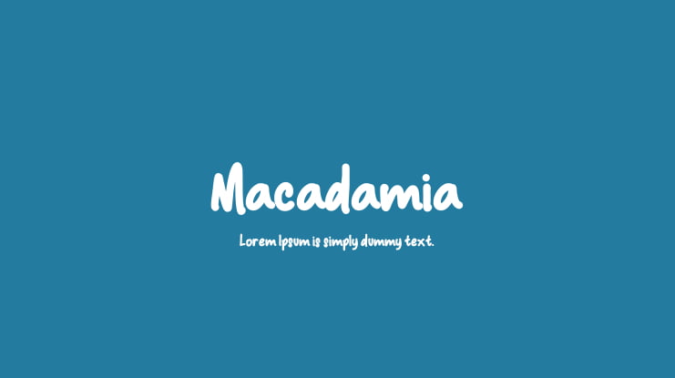 Macadamia Font