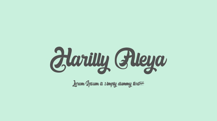 Harilly Aleya Font