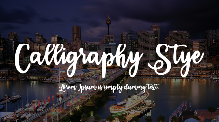 Calligraphy Stye Font