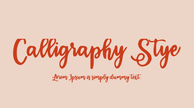 Calligraphy Stye Font