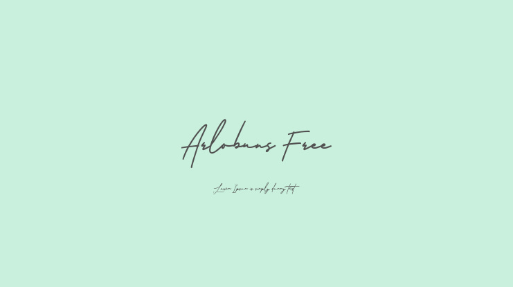Arlobuns Free Font