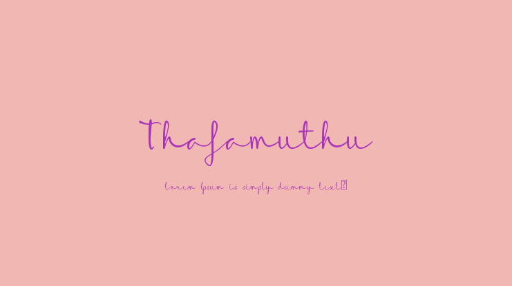 Thafamuthu Font