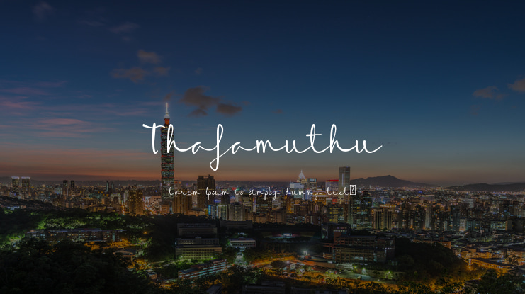Thafamuthu Font