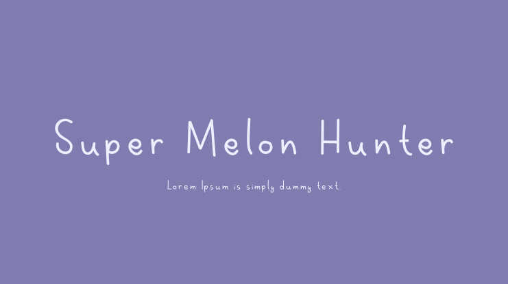 Super Melon Hunter Font