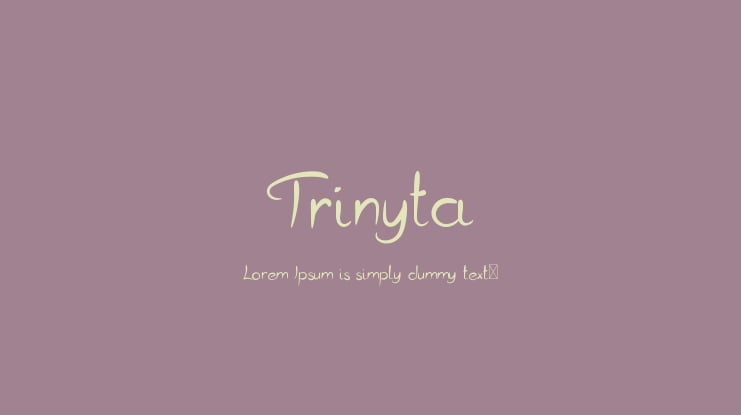 Trinyta Font