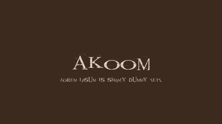 Akoom Font
