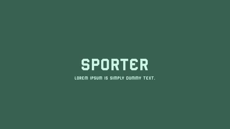 Sporter Font