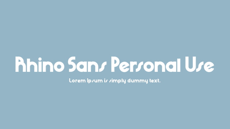 Rhino Sans Personal Use Font