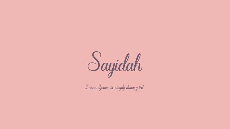 Sayidah Font