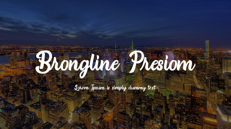 Brongline Presiom Font