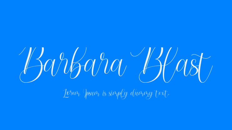 Barbara Blast Font