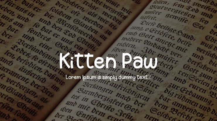 Kitten Paw Font