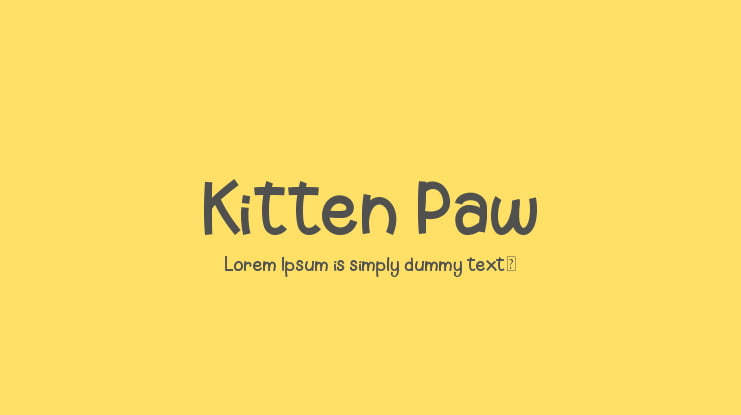 Kitten Paw Font