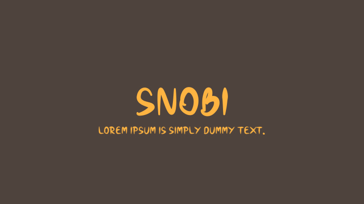 Snobi Font