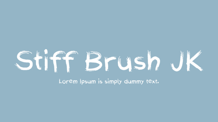 Stiff Brush JK Font